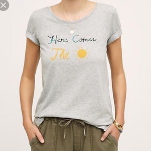 Anthropologie Here Comes The Sun T-shirt